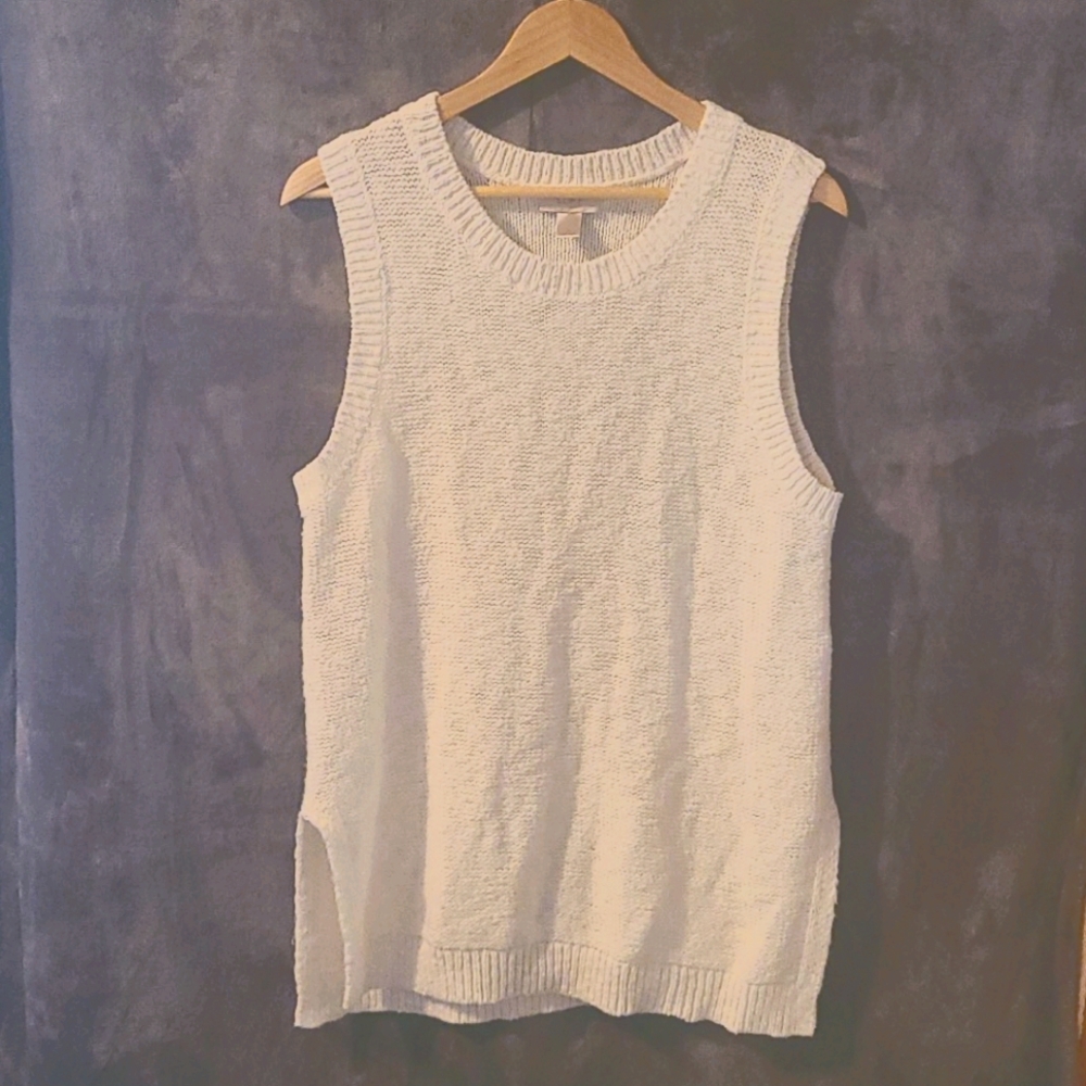 Ann Taylor Loft Split Hem Sleeveless Sweater